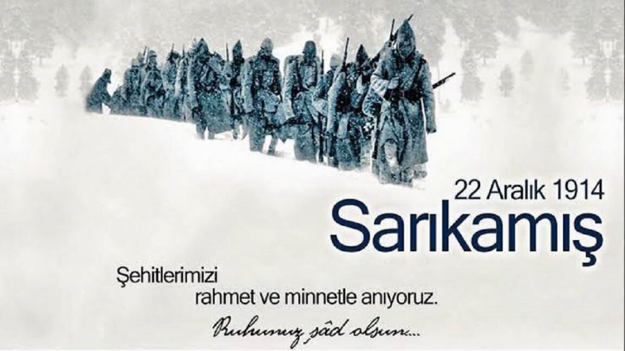 Sarıkamışta donarak hayatını kaybeden şehitlerimizi saygıyla anıyoruz